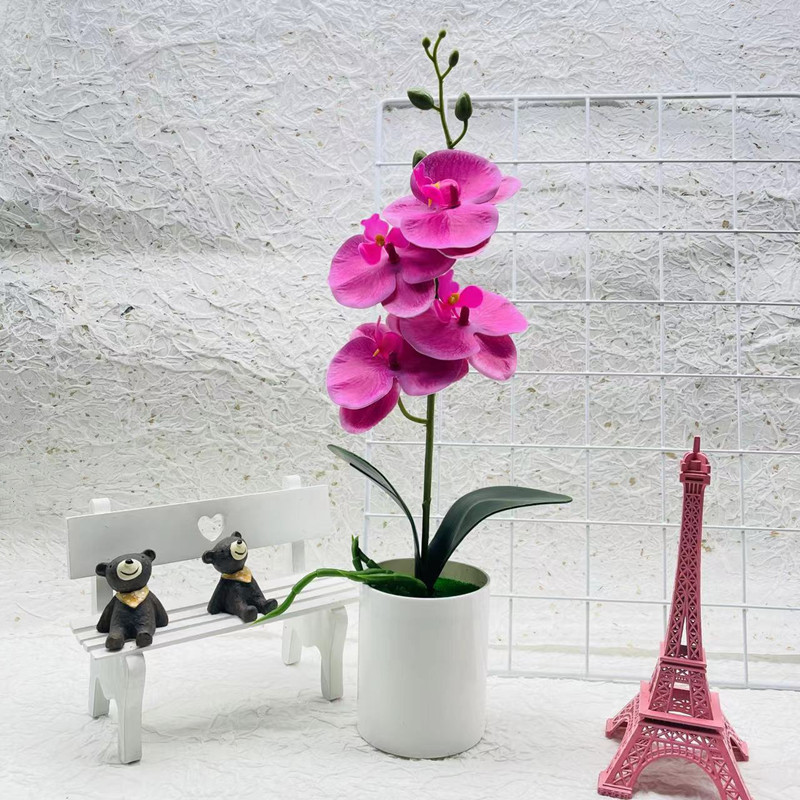 Lisslune | Artificial Orchid Flower – Decorative Artificial Plant for Living Room and Table Decoration