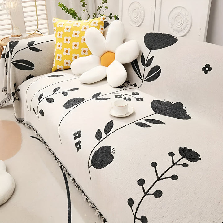 Lisslune | Modern Bloom Reversible Sofa Cover
