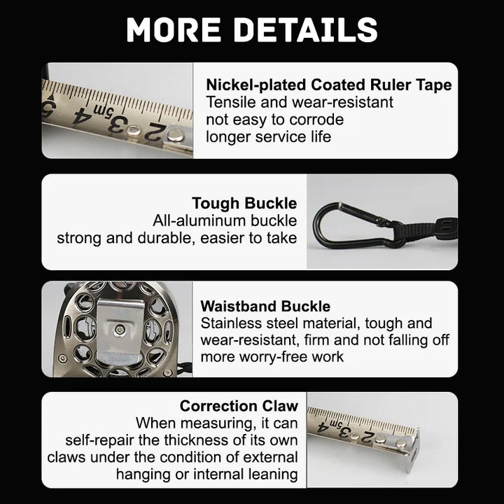 Lisslune | Stainless Steel Corrosion Protection Telescopic Measuring Tape