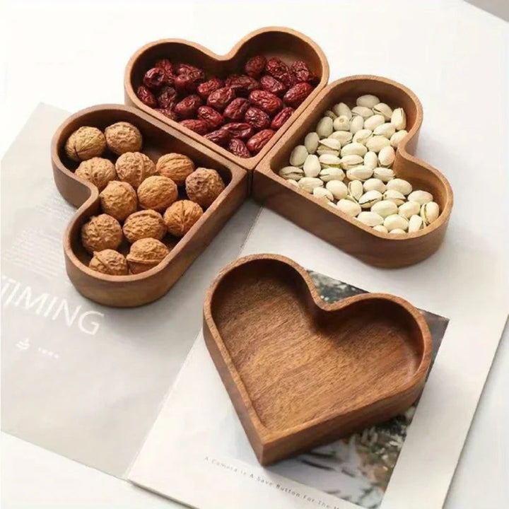 Lisslune | Rustic Heart Snack Tray Collection | 4pcs