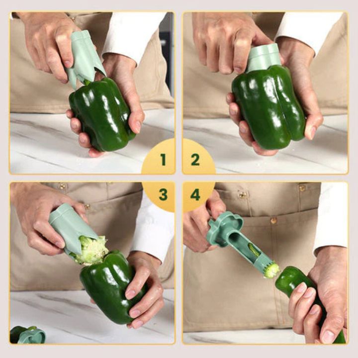 Lisslune | 2-in-1 Pepper Corer & Vegetable Cutter