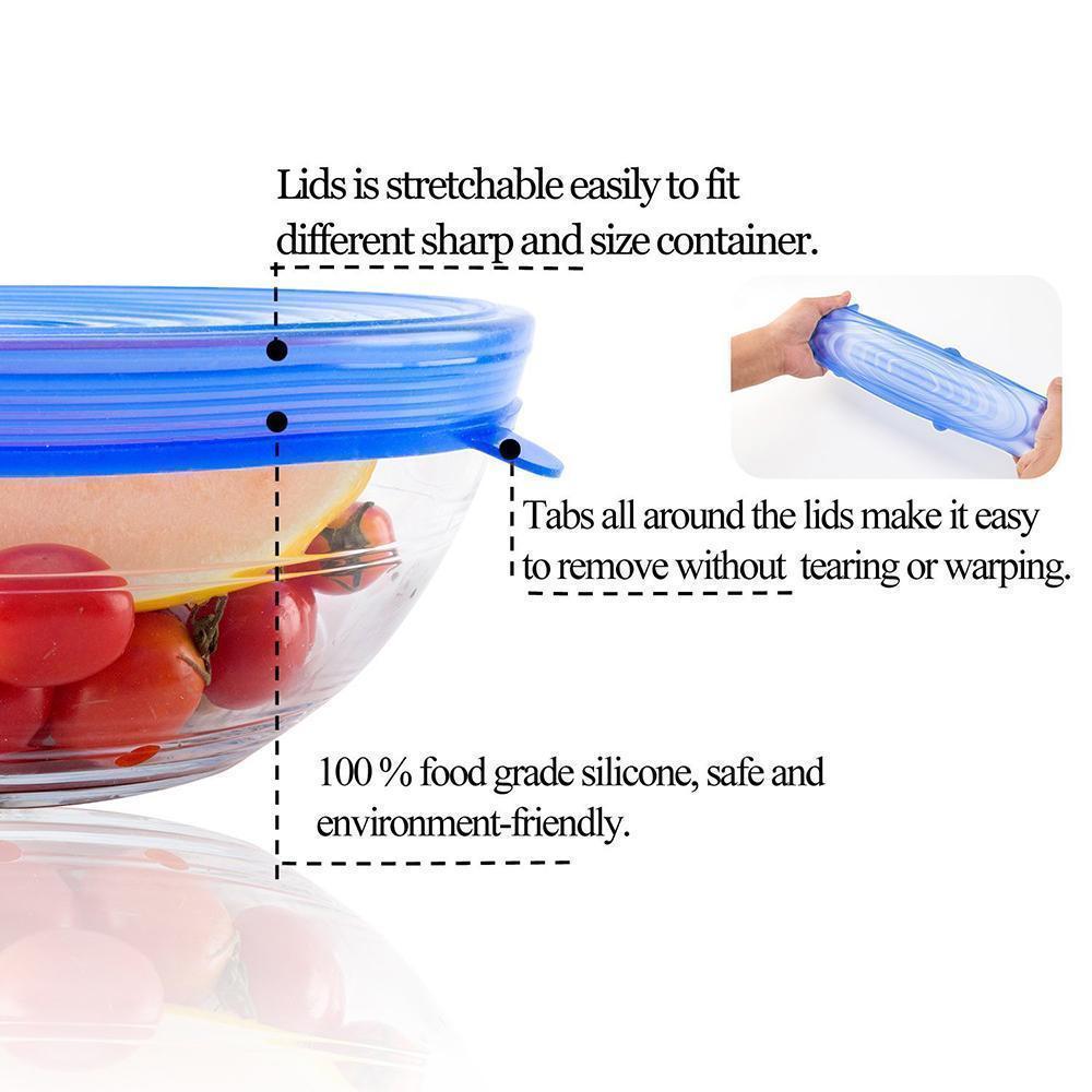Lisslune | Silicone Stretch Lids, 6PCS