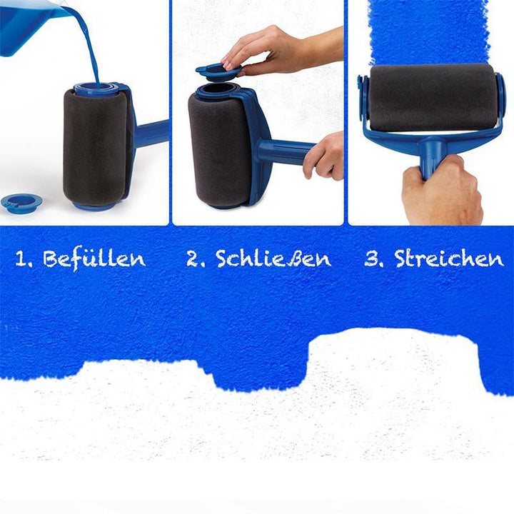 Lisslune | Bequee color roller refillable color tank edge roller, roller with tank