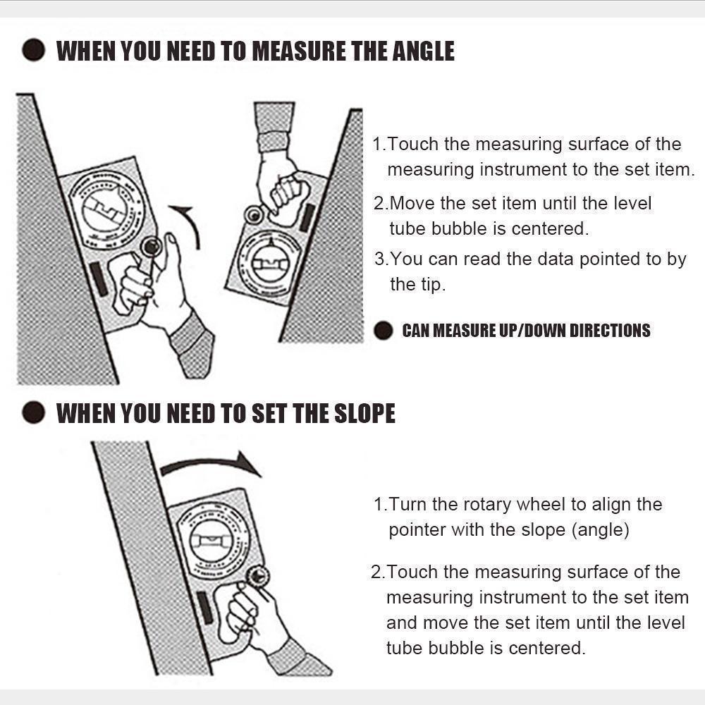 Lisslune | Inclination Horizontal Vertical Angle Bevel Angle Meter Inclination Meter