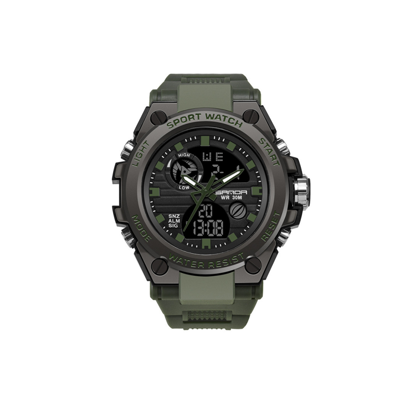 Lisslune | Men's Double Display Waterproof Luminous Watch