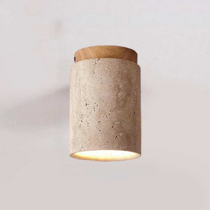 Lisslune | LysSten – Built-in travertine chandelier for hallways and staircases