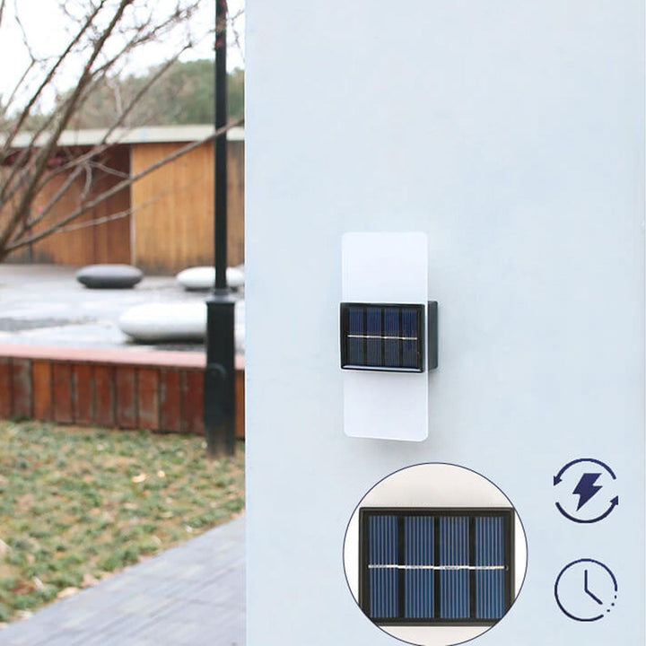 Lisslune | LumaZen Solar LED Wall Lamp | Weatherproof | Solar Powered Outdoor Lighting | Garden & Patio Decor