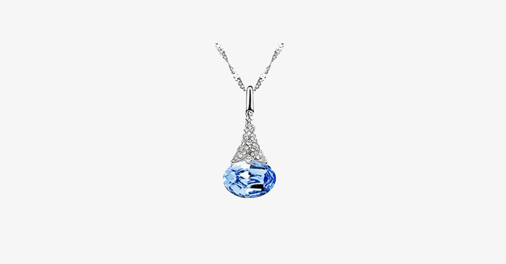 Lisslune | Crystal Water Drop Pendant - Multicolored Austrian Crystals with Lobster Clasp