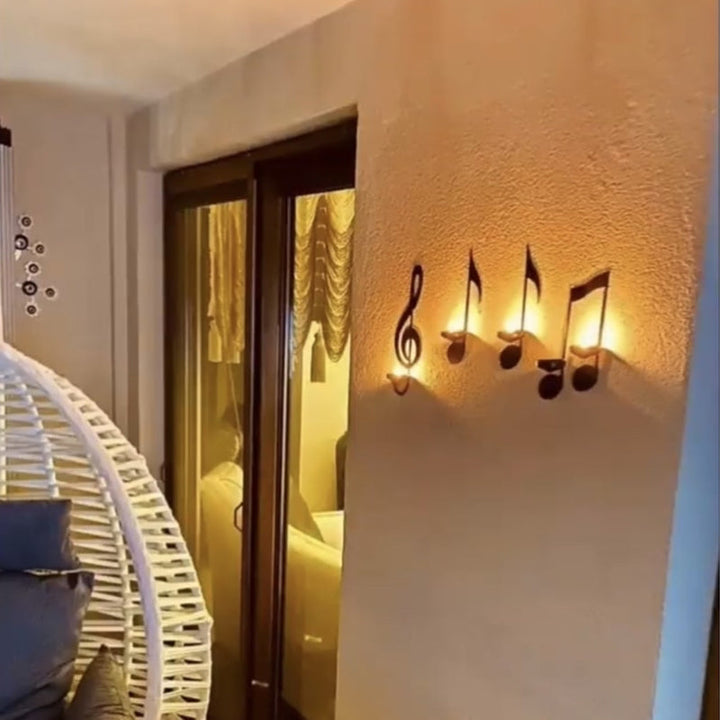 Lisslune | 🎼Black Musical Note Wall Light
