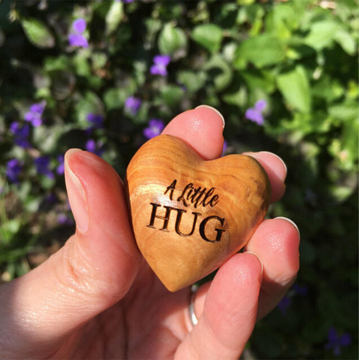 Lisslune | Small Pocket Hug Wooden Heart Token