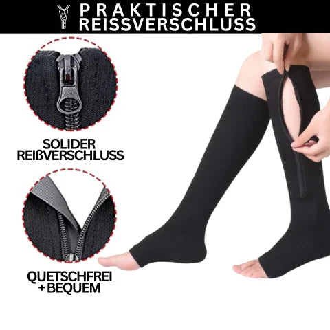 Lisslune | Comfortable compression stockings with zipper