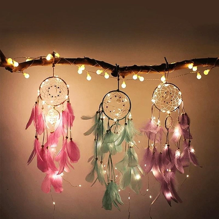 Lisslune | LumeDrøm Decorative Dreamcatcher – Magical Atmosphere with LED Lights