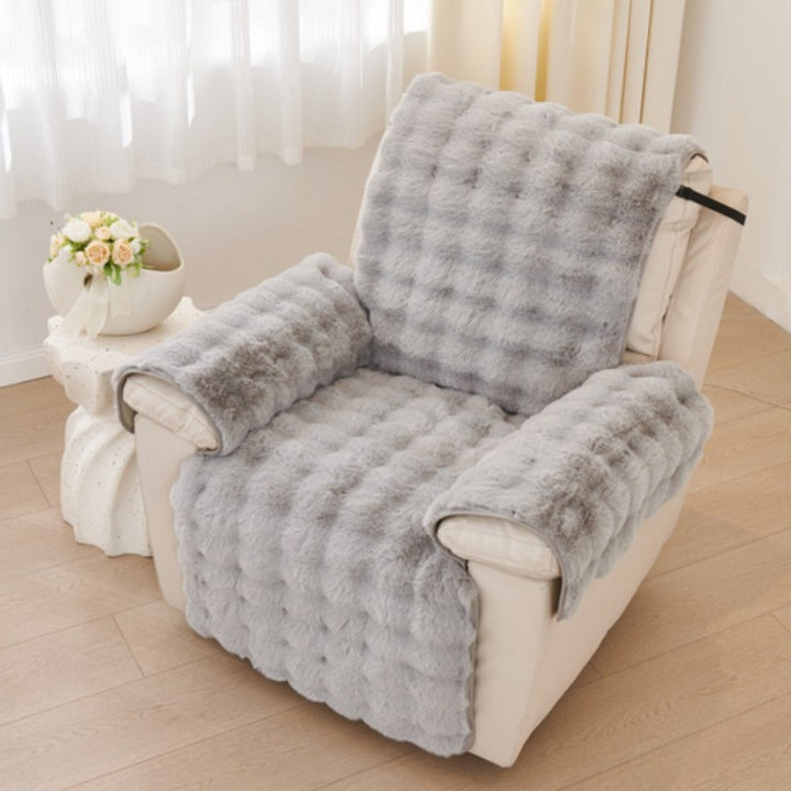 Lisslune | Synthetic Fur Recliner Sofa Cover