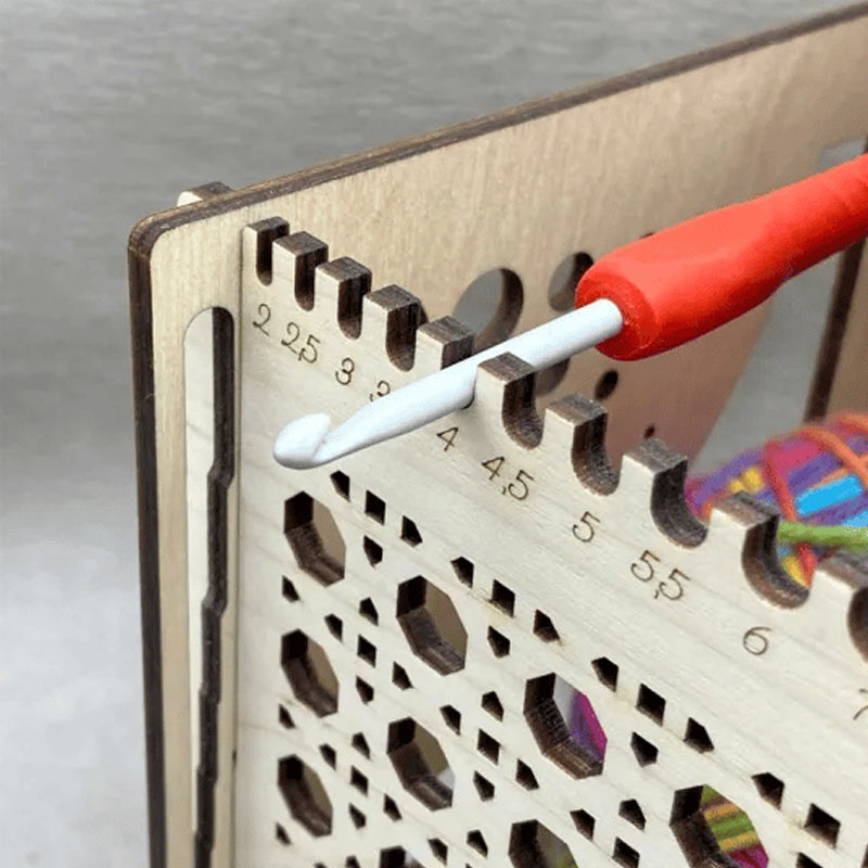 Lisslune | All-in-one wood yarn bowl - Multifunctional knitting tool