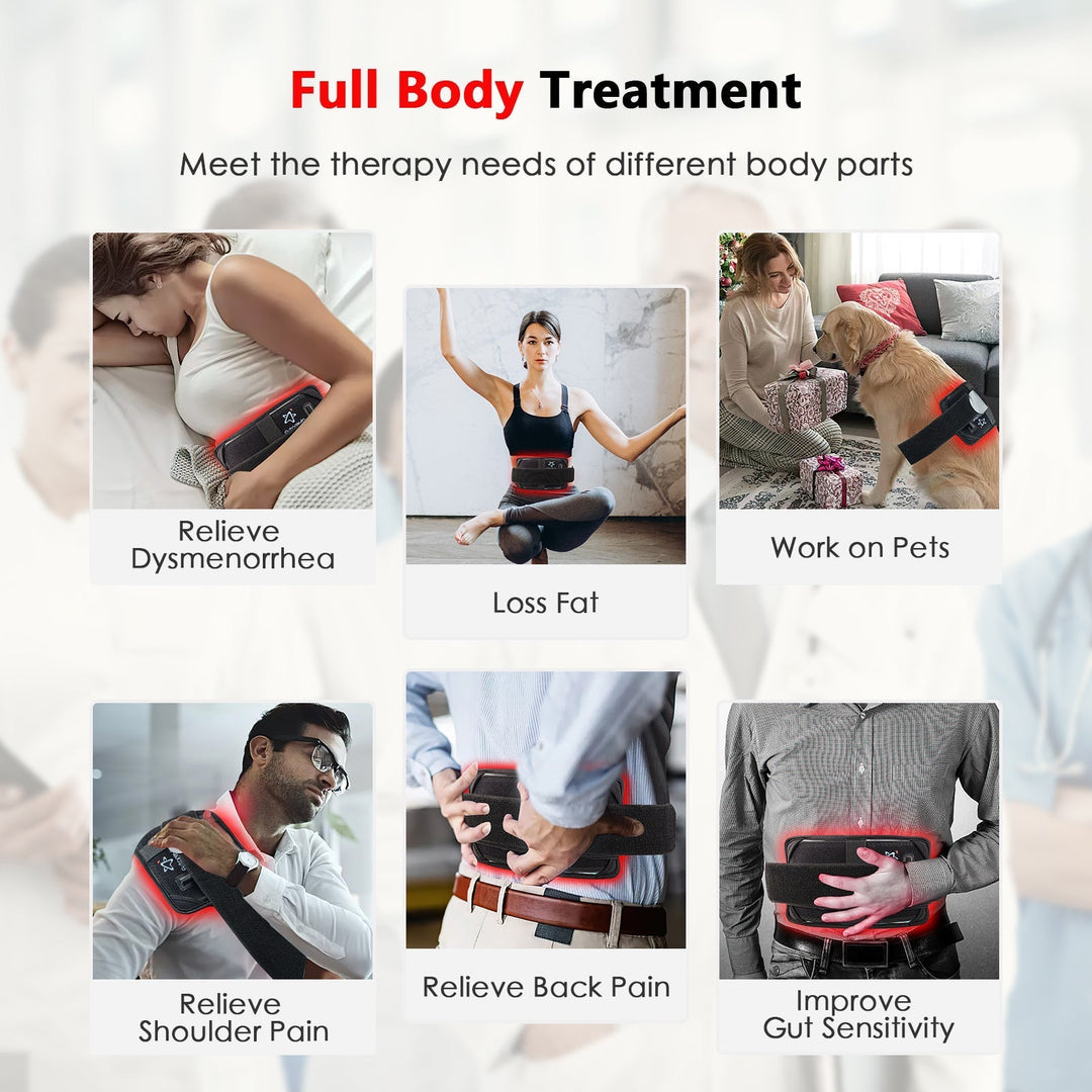 Lisslune | At Home Infrared Red Light Therapy Belt Pad for Pain Relief with 60 LED