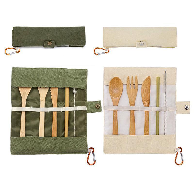 Lisslune | Portable Bamboo Cutlery Set (5 pcs)