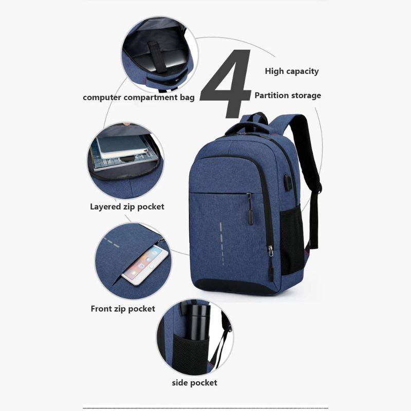 Lisslune | RAYMOND | Men's Waterproof Backpack Ultra-light Rear Pocket