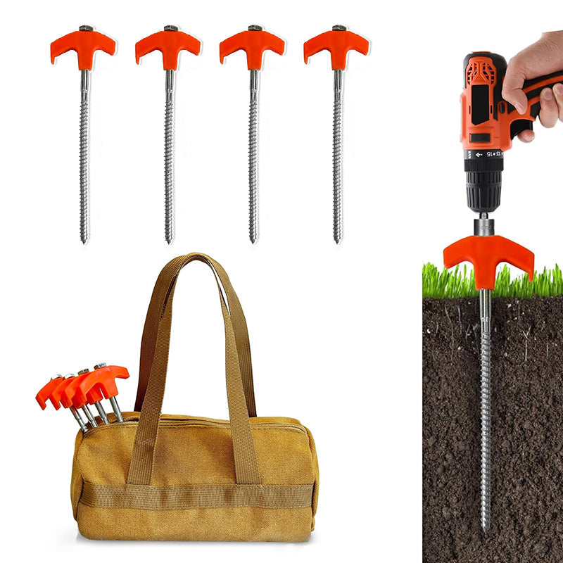 Lisslune | Rotatable tent pegs with thread