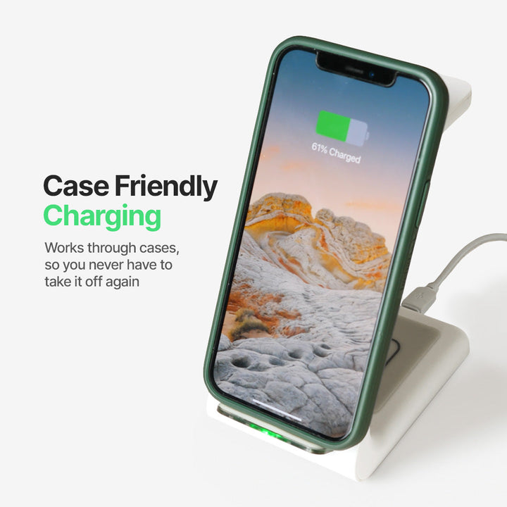 Lisslune | 3-in-1 Wireless Charging Station | Apple, Samsung, Watch, AirPods | Fast Charging Solution