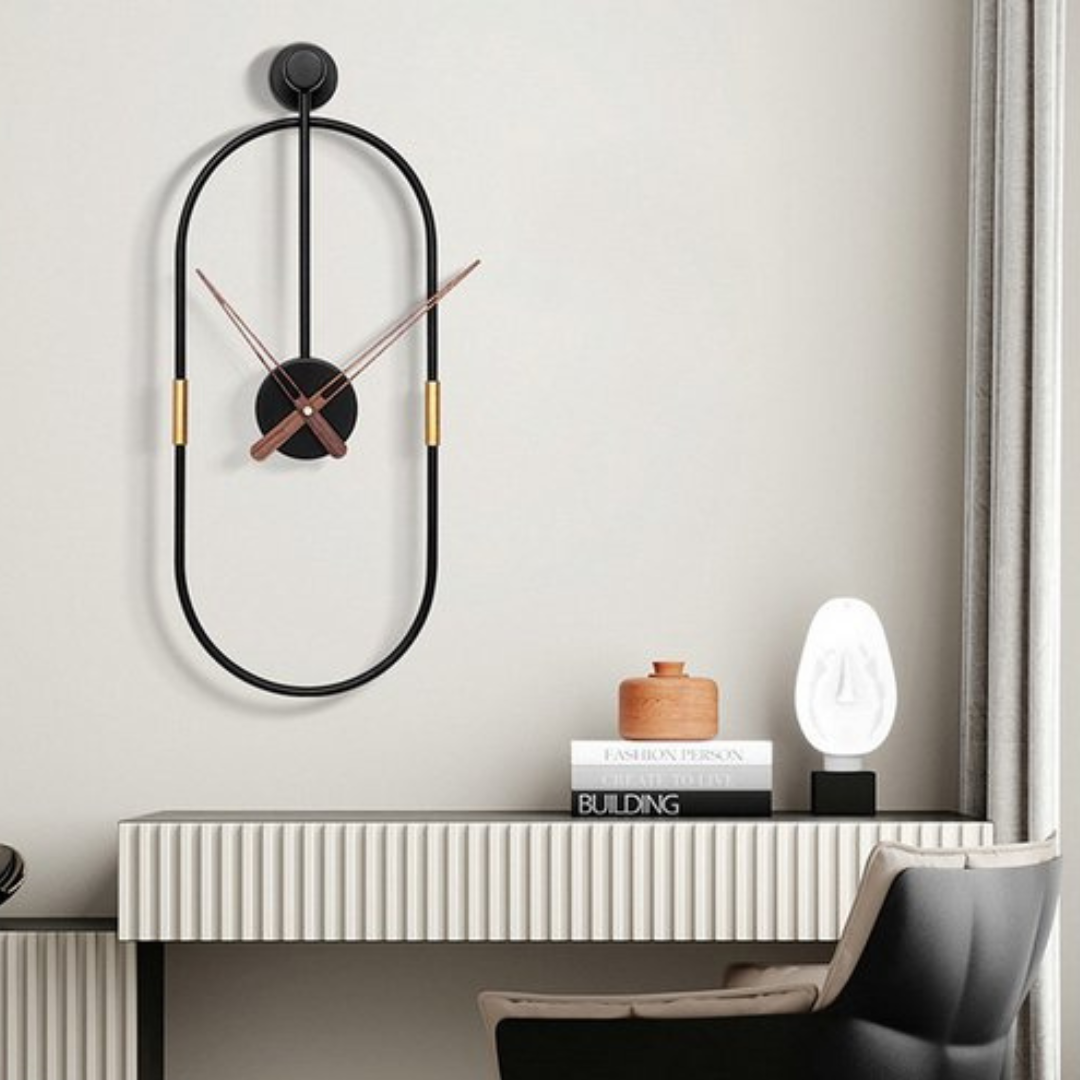 Lisslune | Artic | Minimalist Large Wall Clock – Modern Decorative Timepiece
