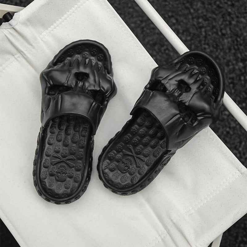 Lisslune | Skull Design Single Band Slippers