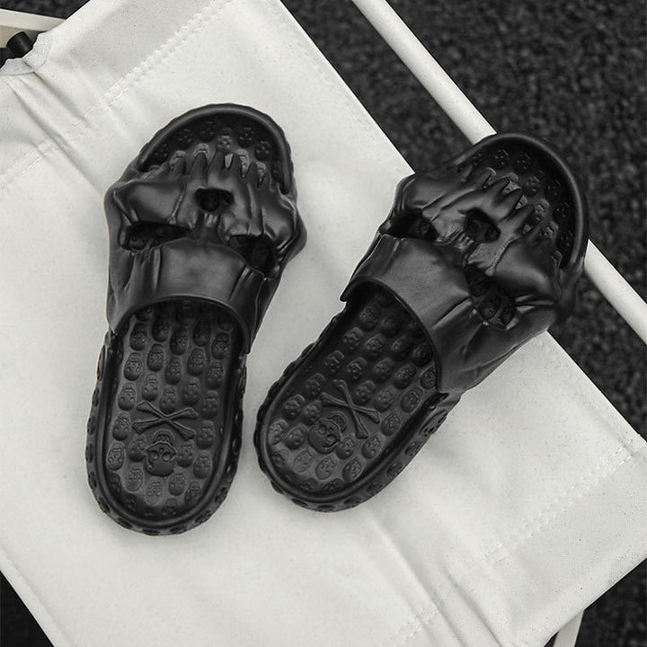 Lisslune | Skull Design Single Band Slippers