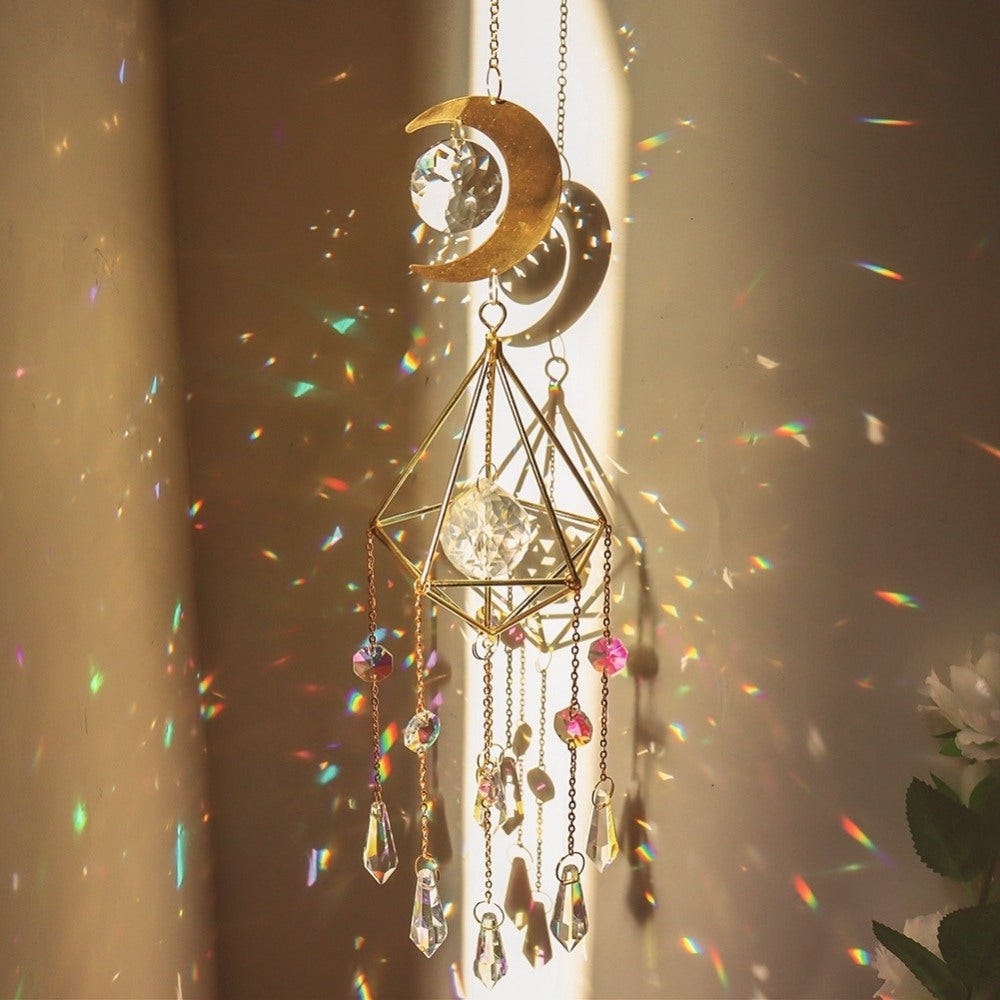 Lisslune | LumiChime Crystal Wind Chime | Harmonious Sounds | Garden & Home Decor | Sparkling Design