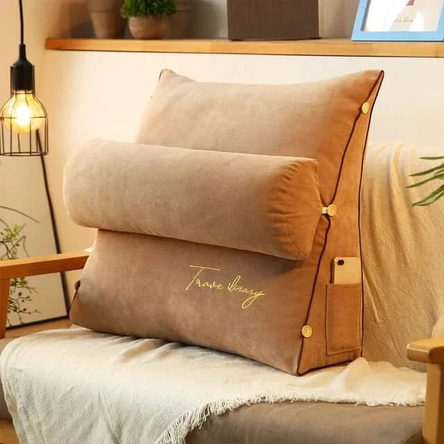 Lisslune | Wedge Back Support Pillow with Neck Roll