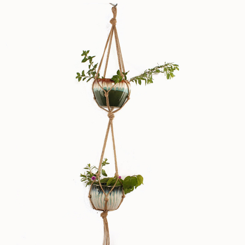 Lisslune | Macrame Plant Hanger Made of Cotton Rope – Stylish Suspension for Pots