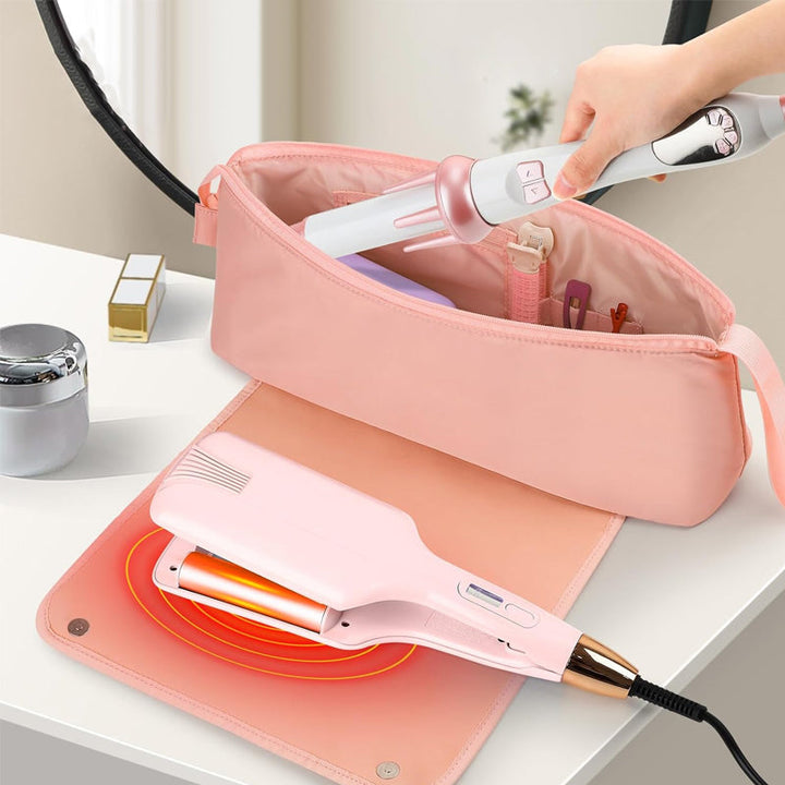 Lisslune | Hair tools travel bag and heat-resistant mat