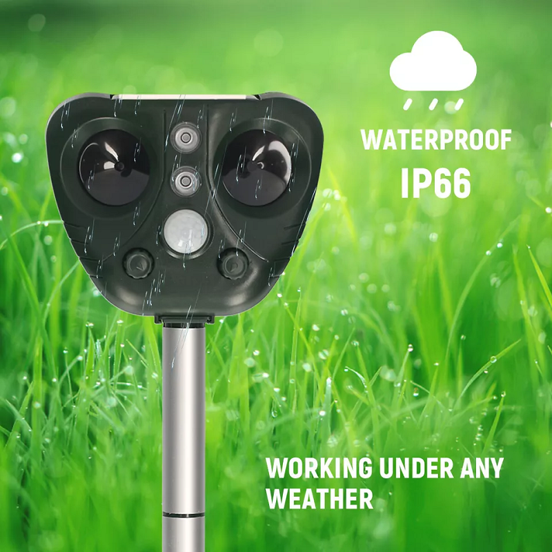 Lisslune | Ultrasonic Bird Repeller, Solar Powered