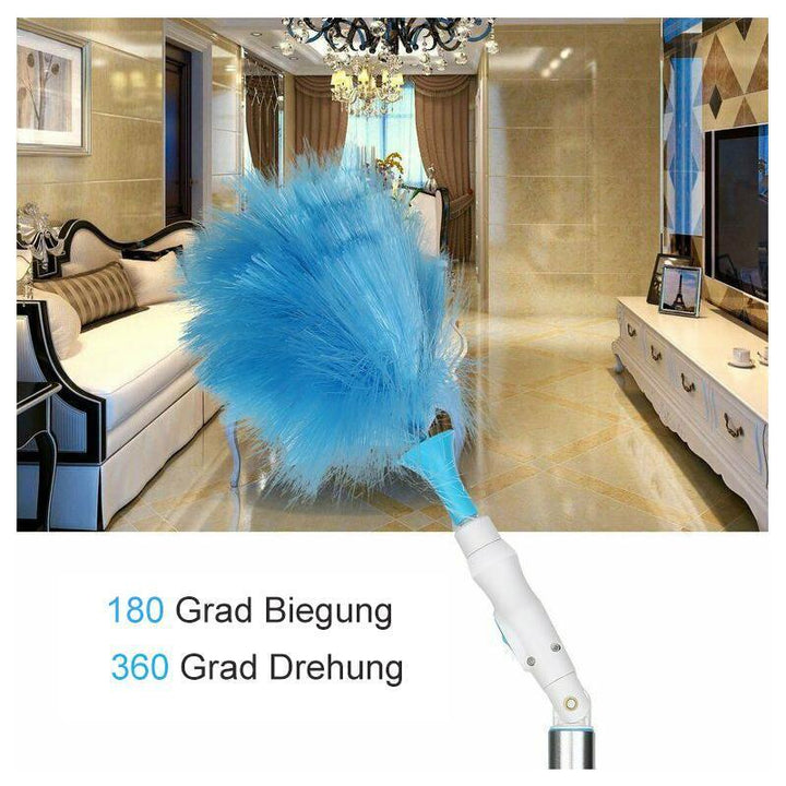 Lisslune | 360° Rotation Adjustable Electric Spring Duster with 2 Duster Heads
