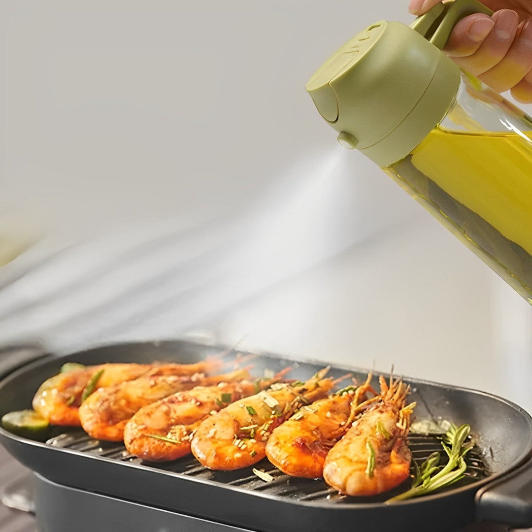 Lisslune | 2-in-1 Olive Oil Dispenser & Sprayer – Perfect for Cooking, Salads, and BBQ