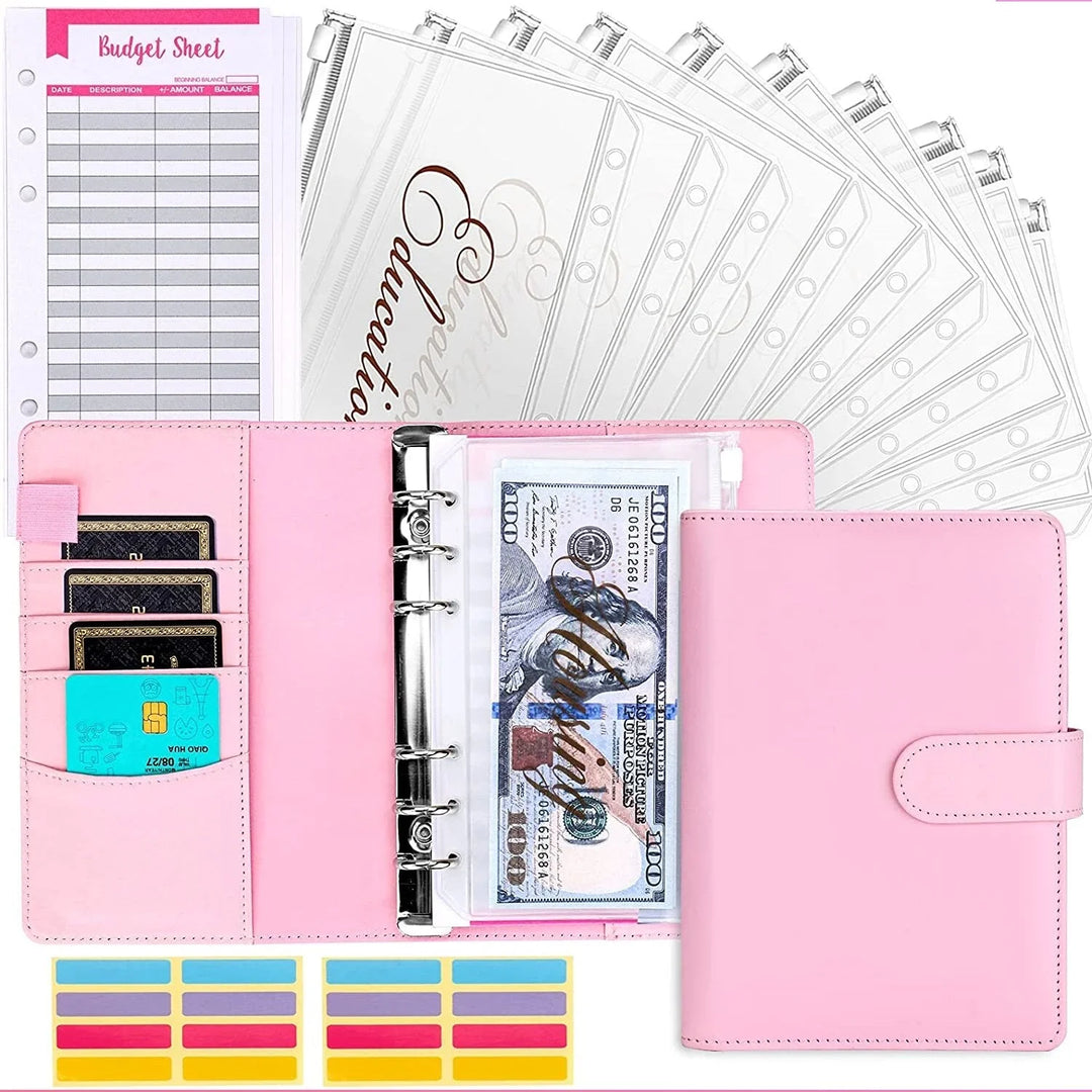 Lisslune | Budget binder with cash envelope system and credit card slots