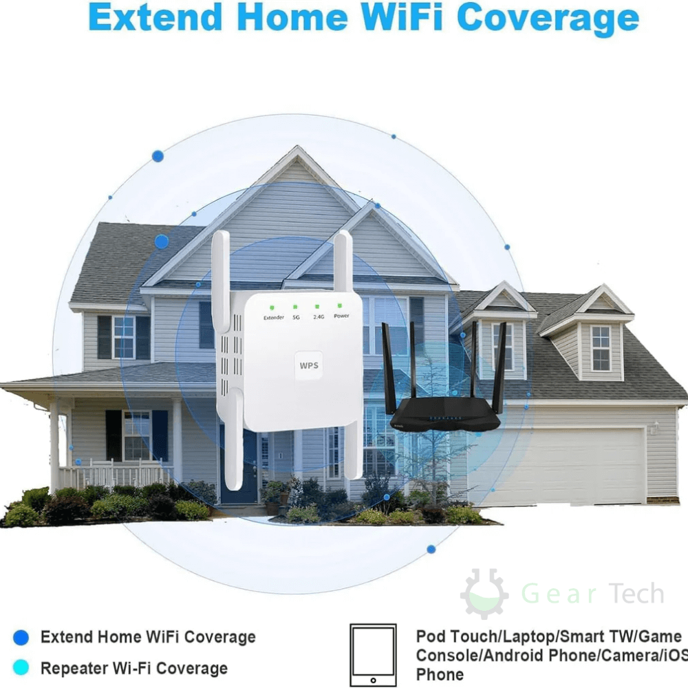 Lisslune | UltraXtend 5G WiFi Booster UK – Best Dual-Band WiFi Extender for Home & Garden Signal Coverage