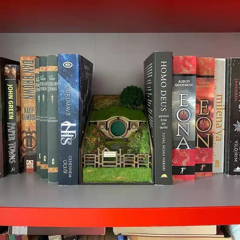 Lisslune | MiniScape Bookends – Handmade decorative book holders with micro-landscape design