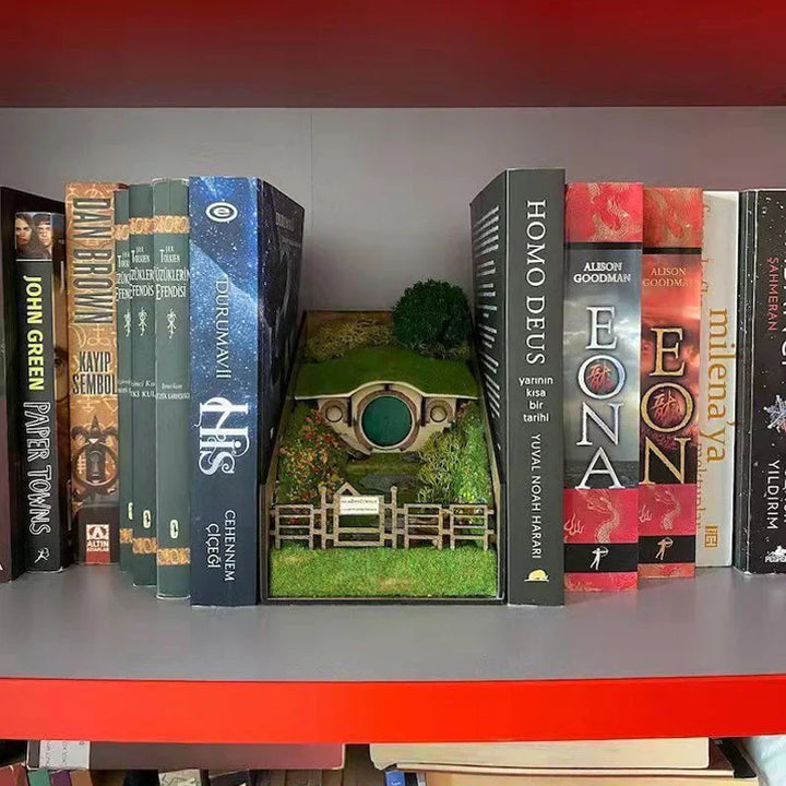 Lisslune | MiniScape Bookends – Handmade decorative book holders with micro-landscape design