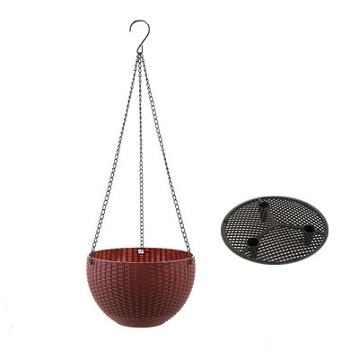 Lisslune | Woven hanging basket for plants with chain – Ideal for balcony and garden