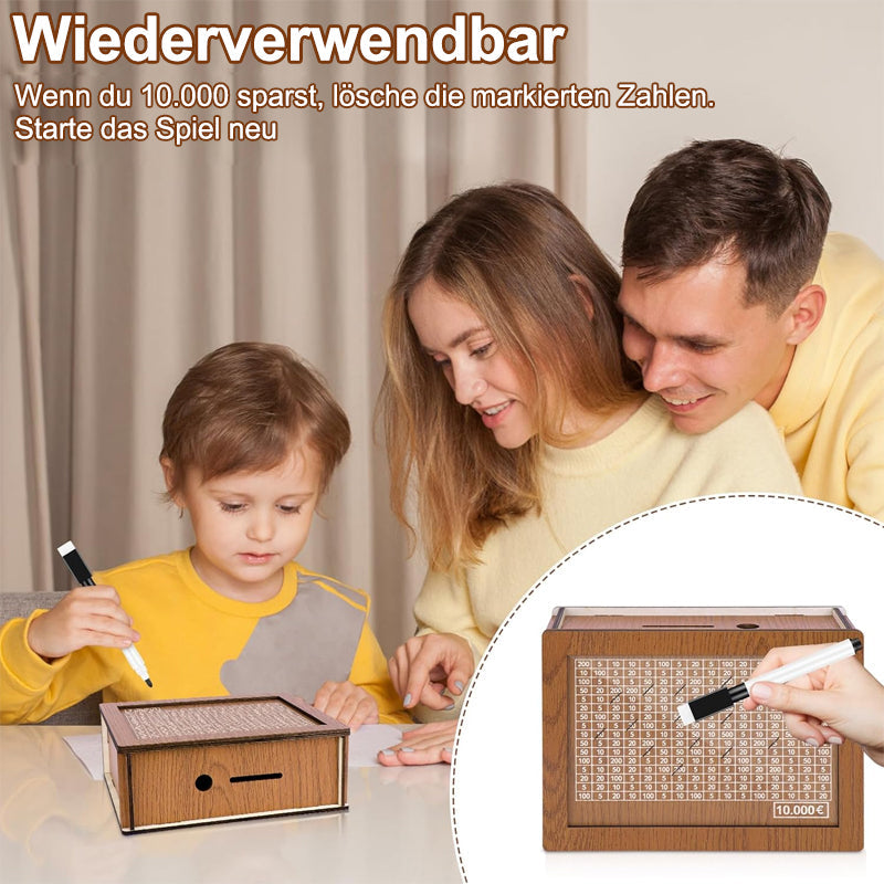 Lisslune | Wooden piggy bank with counter
