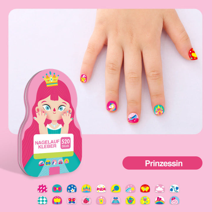 Lisslune | Nail Sticker Set for Kids (520 Pieces)