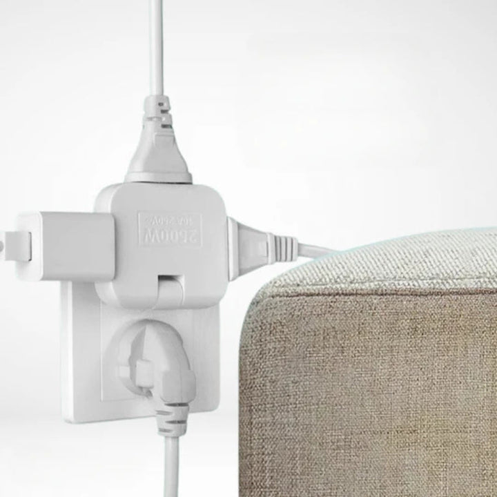 Lisslune | FlexiPlug – Ultra-thin 180° swivel power strip with multiple sockets