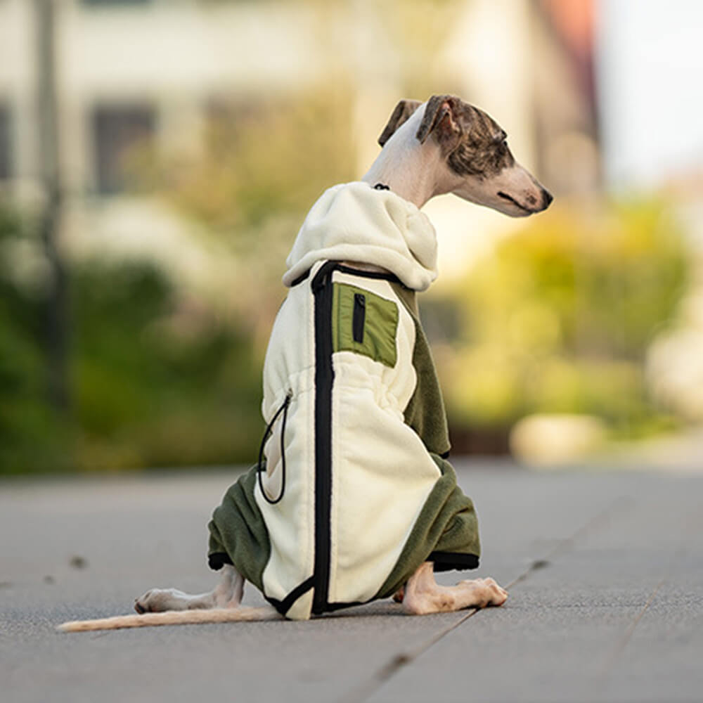 Lisslune | Full Protection Polar Fleece Dog Overall with Removable Collar