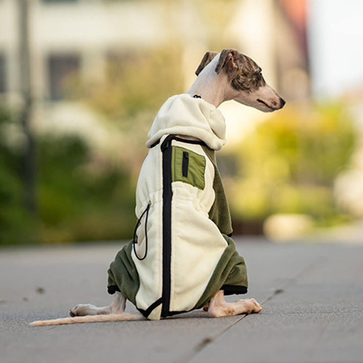 Lisslune | Full Protection Polar Fleece Dog Overall with Removable Collar
