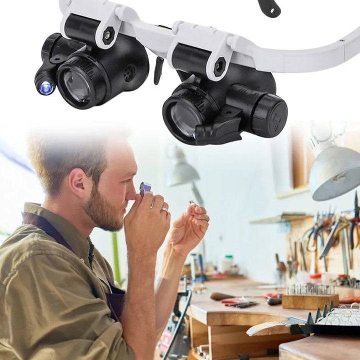 Lisslune | Magnifying glasses with LED lamps for double eyes
