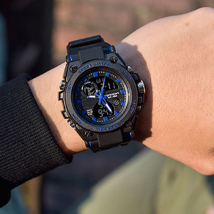 Lisslune | Men's Double Display Waterproof Luminous Watch