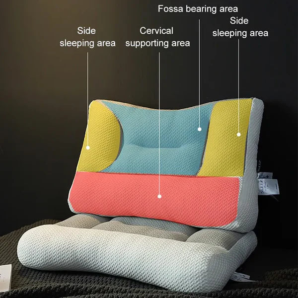 Lisslune | Ergonomic Orthopedic Neck Supporting Pillow – For Side and Back Sleepers