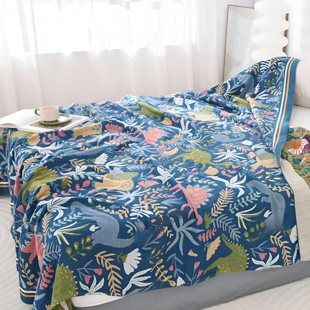 Lisslune | Dinosaur Forest Cotton Blanket
