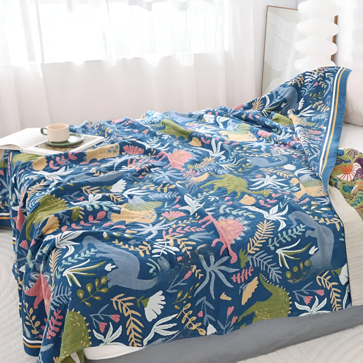 Lisslune | Dinosaur Forest Cotton Blanket
