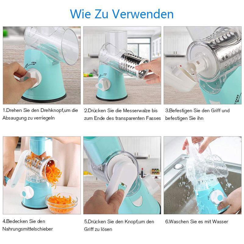 Lisslune | Multifunctional Chopper manual rotating grater vegetable fruit cutter kitchen devices