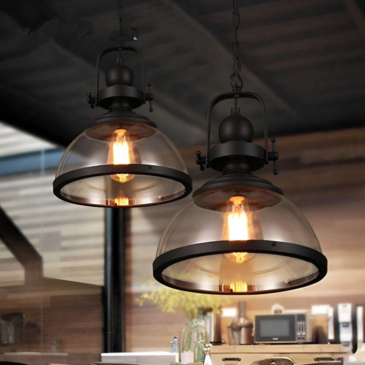 Lisslune | Antique Glass Iron Retro Industrial Chandelier Pendant Ceiling Lights